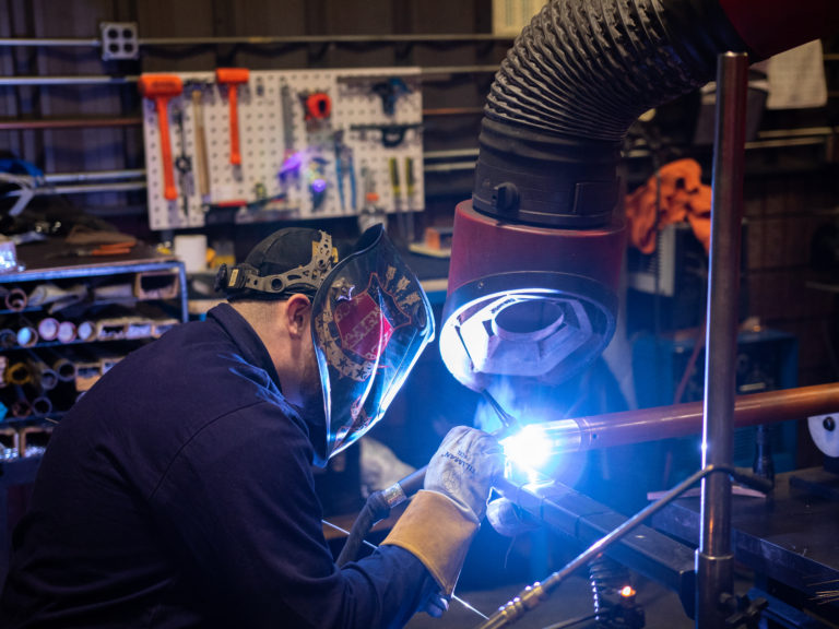 Employee welding